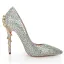 Glittrande Multi-Färger Rhinestone Brudskor 2022 Läder 10 cm Stilettklackar Spetsiga Bröllop Pumps Högklackade