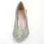 Glittrande Multi-Färger Rhinestone Brudskor 2022 Läder 10 cm Stilettklackar Spetsiga Bröllop Pumps Högklackade