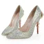 Glittrande Multi-Färger Rhinestone Brudskor 2022 Läder 10 cm Stilettklackar Spetsiga Bröllop Pumps Högklackade