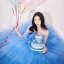 Charming Pool Blue Cascading Ruffles Party Dresses 2022 Ball Gown Spaghetti Straps Sleeveless Backless Floor-Length / Long Evening Party Formal Dresses