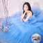 Charming Pool Blue Cascading Ruffles Party Dresses 2022 Ball Gown Spaghetti Straps Sleeveless Backless Floor-Length / Long Evening Party Formal Dresses
