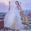 Chic / Belle Blanche Princesse Robe De Bal 2022 Encolure Dégagée Sans Manches Dos Nu Longue Robe De Ceremonie