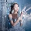 Scintillantes Bleu Ciel Glitter Paillettes Robe De Bal 2022 Robe Boule De l'épaule Manches Courtes Dos Nu Longue Robe De Ceremonie