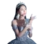 Scintillantes Bleu Ciel Glitter Paillettes Robe De Bal 2022 Robe Boule De l'épaule Manches Courtes Dos Nu Longue Robe De Ceremonie