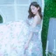 Flower Fairy Ivory Printing Prom Dresses 2022 A-Line / Princess Off-The-Shoulder Short Sleeve Backless Floor-Length / Long Formal Dresses