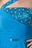 2015 Beading Crystals Ruched Zipper One Shoulder long Evening Dresses