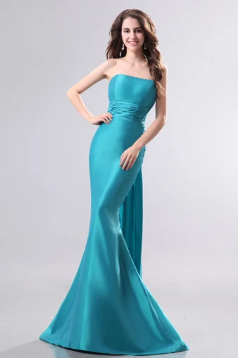 2015 Sexy Blue Panel Mermaid Long Evening Dresses