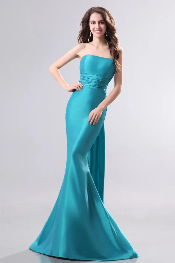 2015 Sexy Blue Panel Mermaid long Evening Dresses