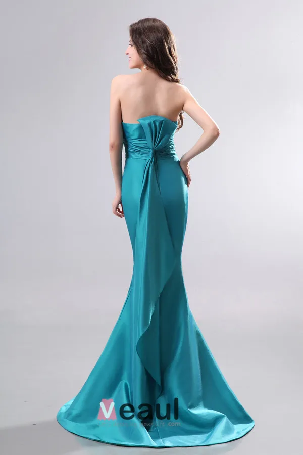 2015 Sexy Blue Panel Mermaid long Evening Dresses