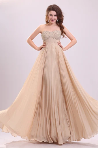 2015 Sweet Empire Waiste Sleeveless No Train Long Evening Dresses