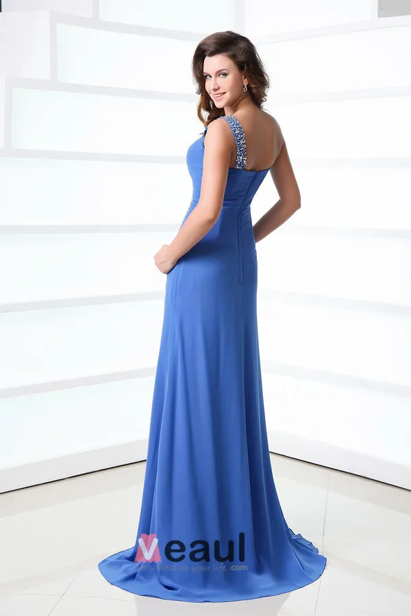 Les Plus Belles Robes De Soirée À Long Regard D'une Épaule Fermeture Éclair Longueur Du Plancher