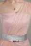 Longues Robe De Soirée Une Épaule Lisse Manches Roses