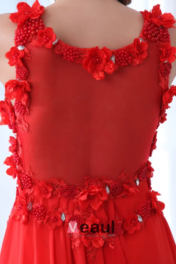 2015 Classical Backless Beading Appliques Flowers Draped long Evening Dresses
