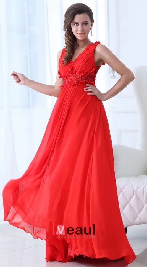 2015 Classical Backless Beading Appliques Flowers Draped long Evening Dresses