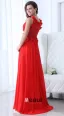 2015 Classical Backless Beading Appliques Flowers Draped long Evening Dresses