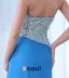 2015 Delicate Floor-length Sleeveless Blue long Evening Dresses