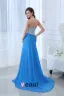 2015 Delicate Floor-length Sleeveless Blue long Evening Dresses