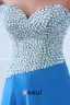 2015 Delicate Floor-length Sleeveless Blue long Evening Dresses