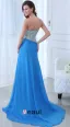 2015 Delicate Floor-length Sleeveless Blue long Evening Dresses