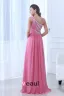2015 Charming Chiffon Elastic Woven Satin Watermelon A-line long Evening Dresses