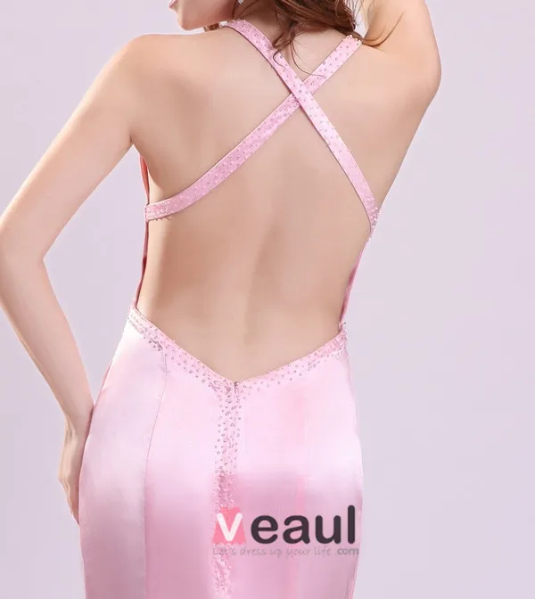 2015 Dream Beading Draped Zipper Halter long Evening Dresses