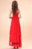 Magnifique Drapé Perles Licol Rouge Robes Du Soiree Longues