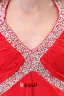 Magnifique Drapé Perles Licol Rouge Robes Du Soiree Longues