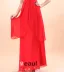 Magnifique Drapé Perles Licol Rouge Robes Du Soiree Longues