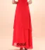 Magnifique Drapé Perles Licol Rouge Robes Du Soiree Longues