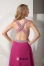 Ärmlös V-ringad Golv Längd Fuchsia Chiffong Aftonklänningar