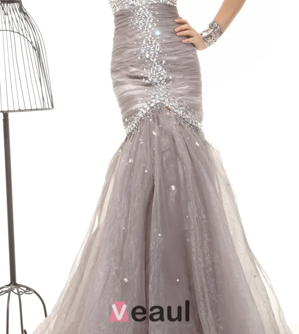 La Mode Champagne Aucun Robe De Soirée Sirène De Train