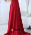 Une Ligne De V-cou Classique Naturelle Rouge Robes De Soirée