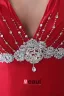 Une Ligne De V-cou Classique Naturelle Rouge Robes De Soirée