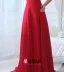 Une Ligne De V-cou Classique Naturelle Rouge Robes De Soirée
