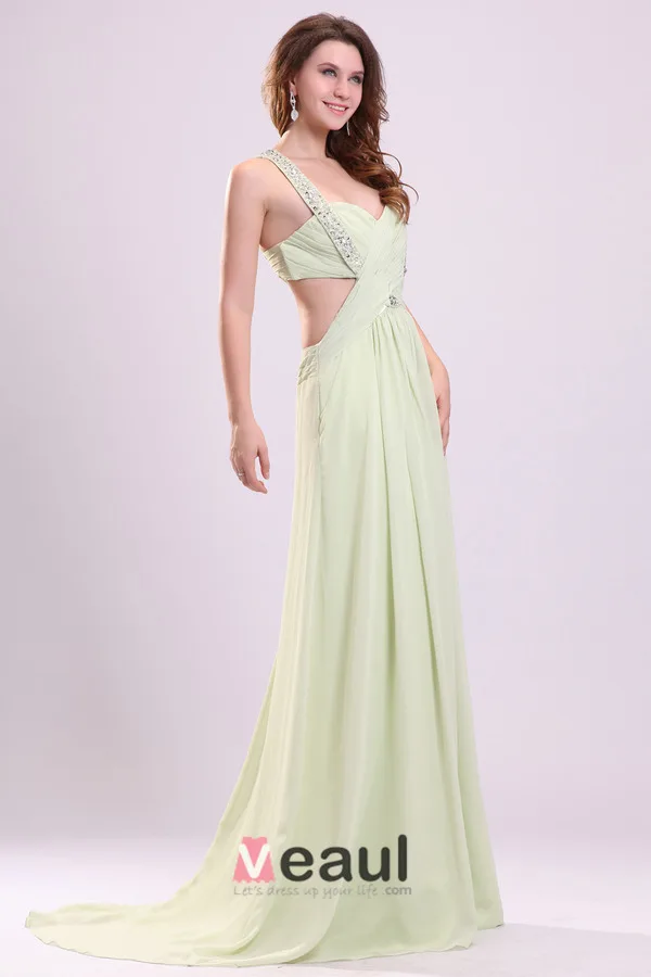 2015 High Quality Straps Zipper Chiffon Elastic Woven Satin Long Evening Dresses