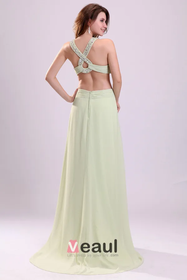 2015 High Quality Straps Zipper Chiffon Elastic Woven Satin Long Evening Dresses