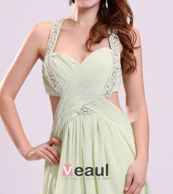2015 High Quality Straps Zipper Chiffon Elastic Woven Satin Long Evening Dresses