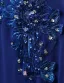 2015 A-line Scoop Neckline Floor-length Long Embroidered Flowers Chiffon Evening Dresses