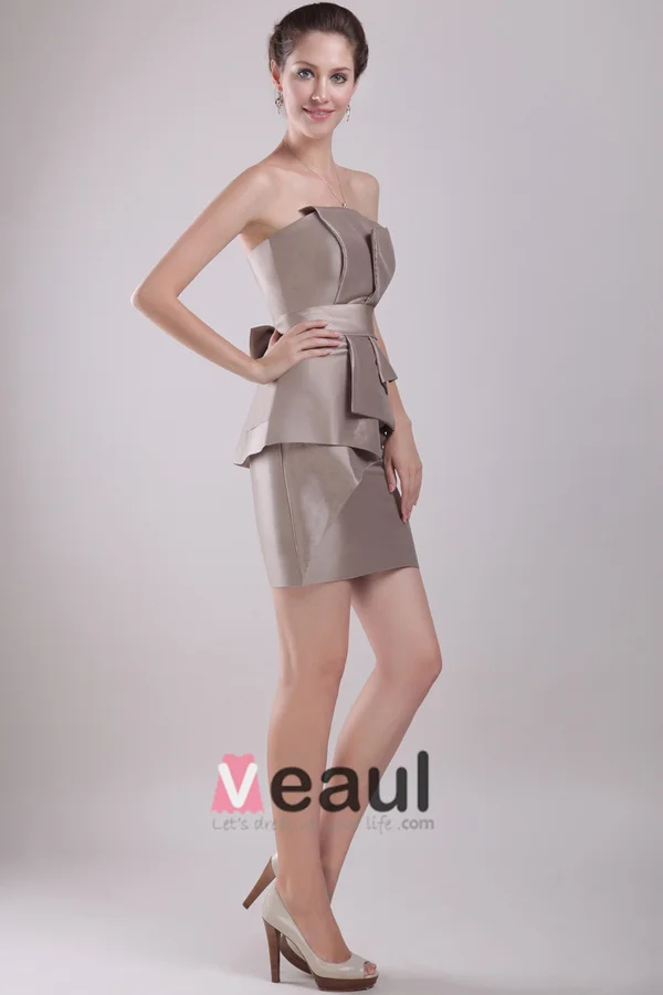 2015 Classic Sleeveless Strapless Short Cocktail Dress Party Dress