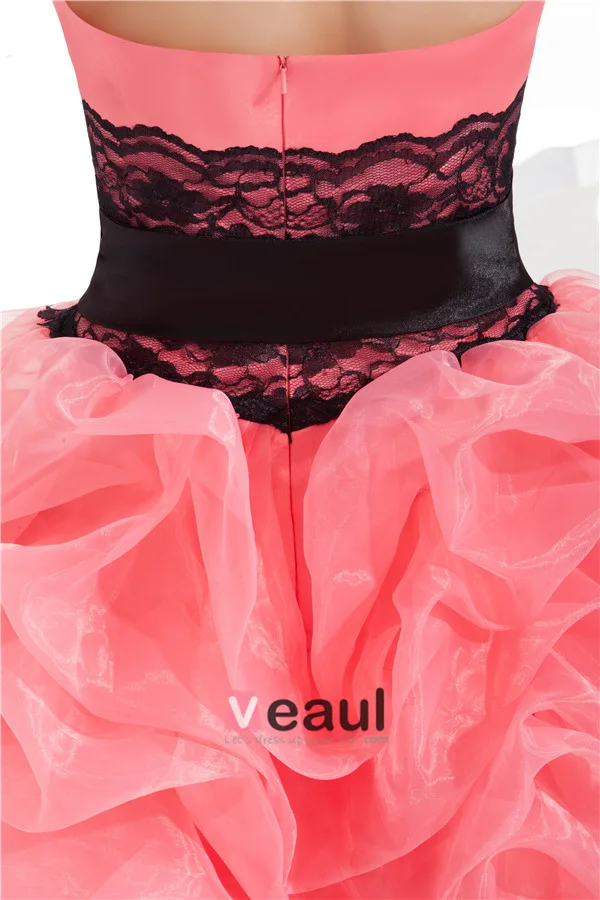 2015 Glamorous Strapless Short Pink Cocktail Dress