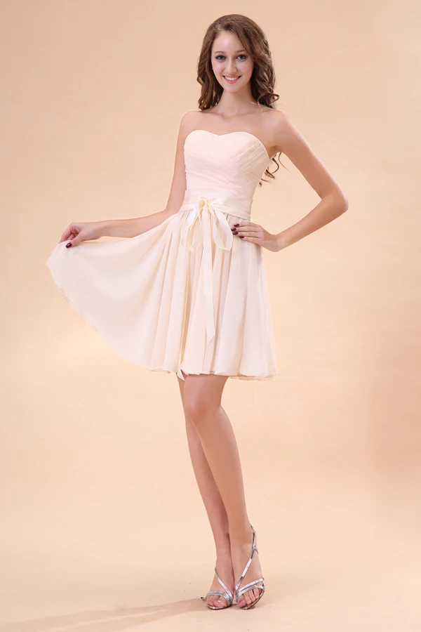 Ideell Kjæreste A Linje Kort Brudepike Kjole