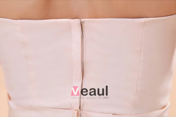 Ideell Kjæreste A-linje Kort Brudepike Kjole