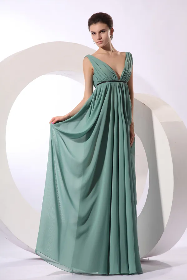 2015 Avant-Garde Floor-length Empire V-neck Bridesmaid Dress