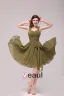 Manches Vert Robe De Demoiselle D'honneur Sangles