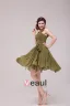 Manches Vert Robe De Demoiselle D'honneur Sangles