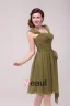 Manches Vert Robe De Demoiselle D'honneur Sangles