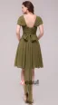 Manches Vert Robe De Demoiselle D'honneur Sangles