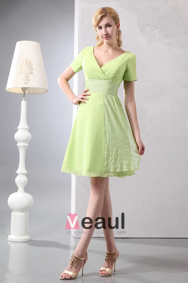 2015 Consummate Chiffon V-neck Short bridesmaid dress 2015 Consummate Chiffon V-neck Short bridesmaid dress