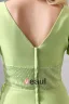 Volleerde Chiffon V-hals Korte Bruidsmeisjes Jurk