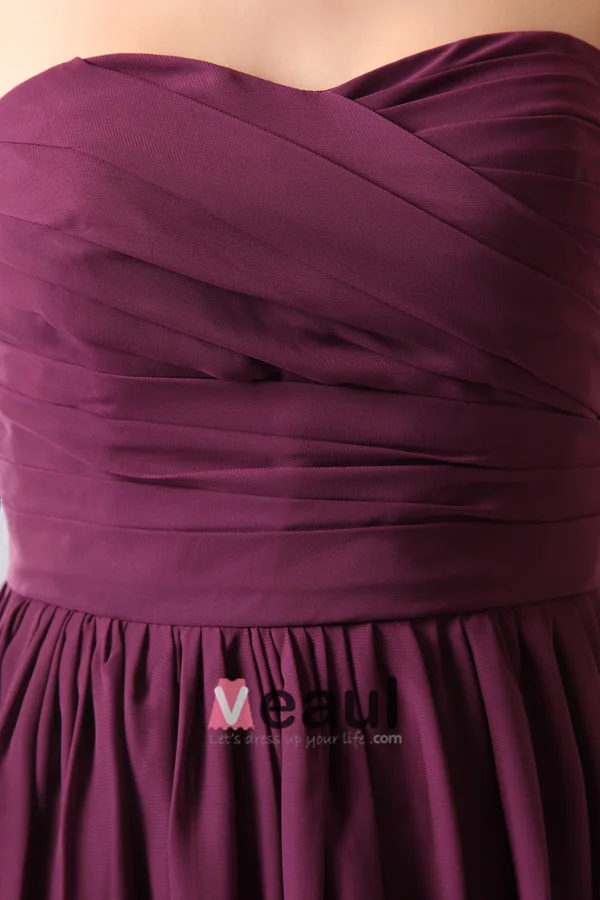 Glatt Kjæreste Glidelås Knelang Brudepike Kjole